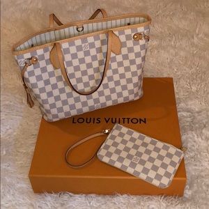 Louis Vuitton Neverfull PM in Damier Azur Canvas